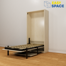 Q68 -MANUAL VERTICAL WALL BED WITH TABLE 1500x1900mm 60in x 75in Queen Size Bed