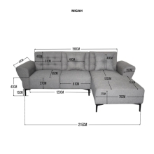 MICAH L-Shape Fabric Sofa