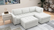 SOLANA L- Shape Fabric Sofa with Ottoman