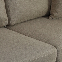 SANDY 3-Seater Fabric Sofa with Pillows