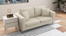 SANDY 3-Seater Fabric Sofa with Pillows