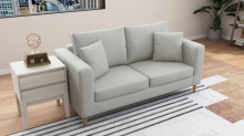 SANDY 3-Seater Fabric Sofa with Pillows