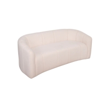 VIANCA 3-Seater Curved Plush Accent Fabric Sofa