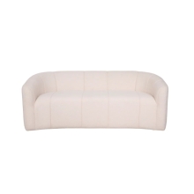 VIANCA 3-Seater Curved Plush Accent Fabric Sofa