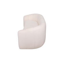 VIANCA 3-Seater Curved Plush Accent Fabric Sofa