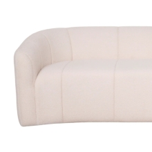 VIANCA 3-Seater Curved Plush Accent Fabric Sofa