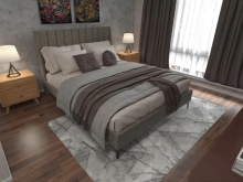 MARCY Queen Upholstered Bed Frame