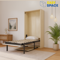 Q68 -MANUAL VERTICAL WALL BED WITH TABLE 1500x1900mm 60in x 75in Queen Size Bed